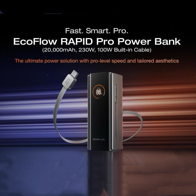 ECOFLOW Rapid Pro PowerBank 20000mAh 230W Max Output with 100W Built-in Cable