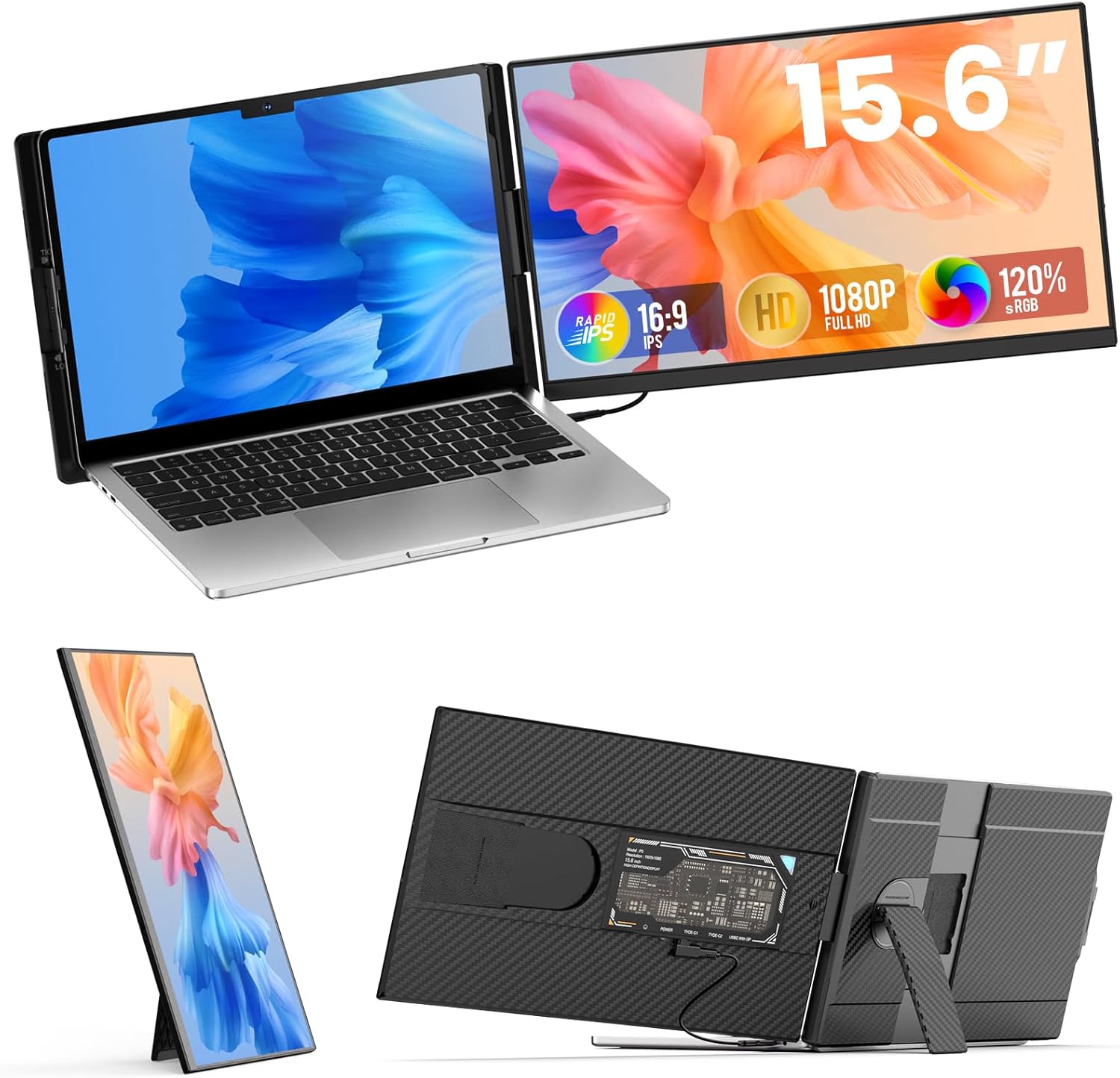 15.6" IPS FHD 1080P Laptop Extender Monitor