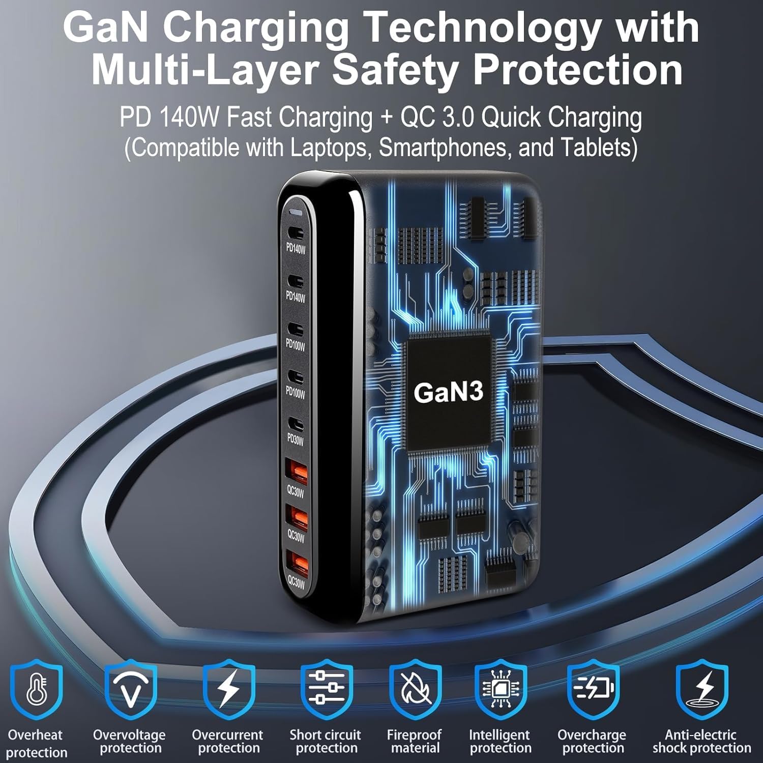 600W USB-C 8-in-1 PD Fast Charging Station