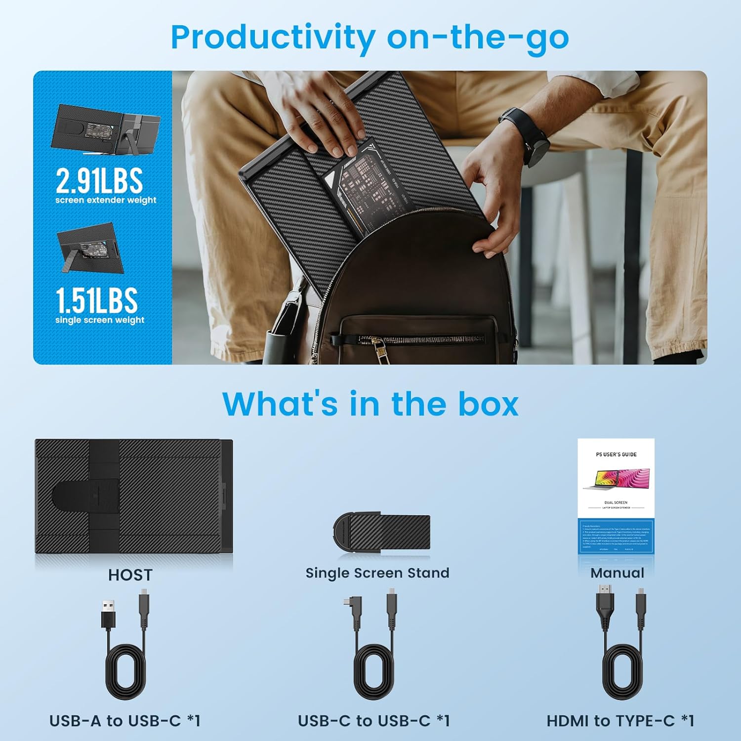 15.6" IPS FHD 1080P Laptop Extender Monitor