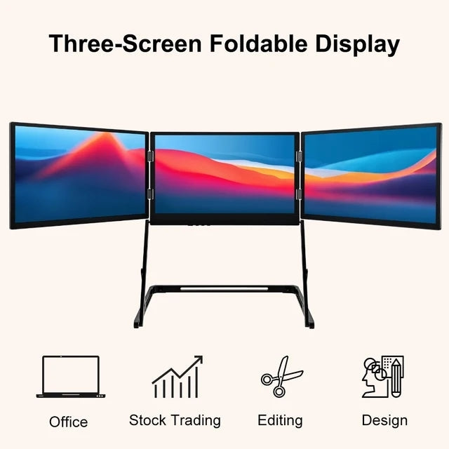 15.6 Inch Three Screen Display Portable Monitor