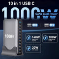 1000W GaN PD3.1 Charger USB-C Fast Desktop 10-ports