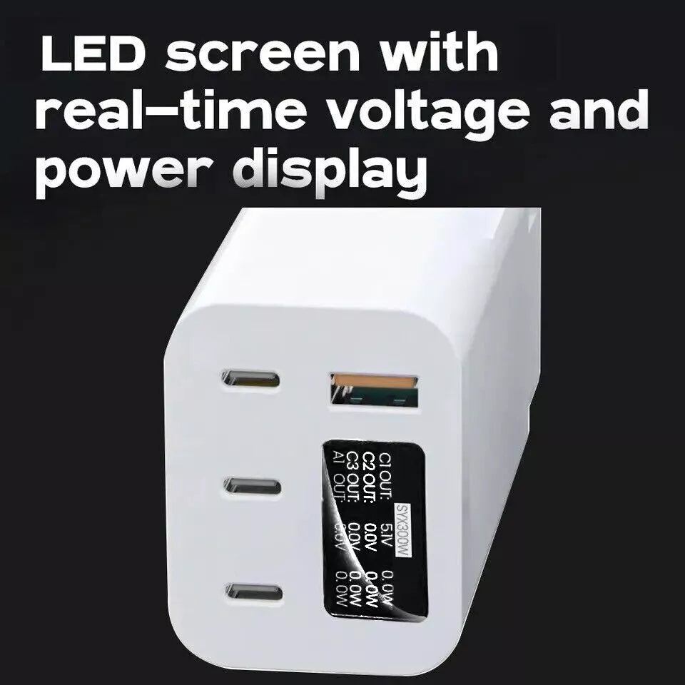 280W Zeus USB-C GaN Wattage Dsiplay Charger